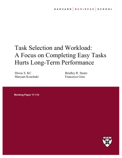 Task Selection and Workload