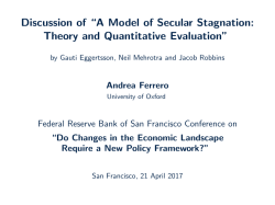 Discussion of ``A Model of Secular Stagnation: Theory and
