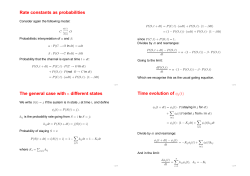 Rate constants as probabilities The general case with n different