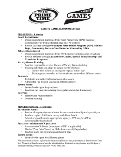 Season Overview - Varsity Games
