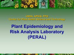 Plant Epidemiology and Risk Analysis Laboratory (PERAL)