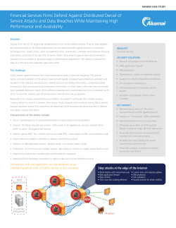 Financial Services Firms Defend Against Distributed Denial