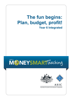 The fun begins: Plan, budget, profit!