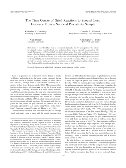 The Time Course of Grief Reactions to Spousal Loss