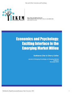 Economics and Psychology - DigitalCommons@Kennesaw State
