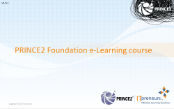 PRINCE2 Foundation e-Learning course