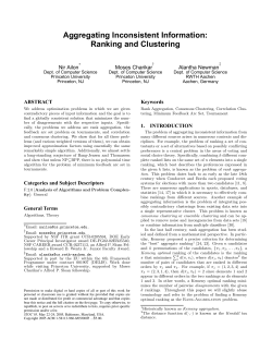Aggregating Inconsistent Information: Ranking and Clustering