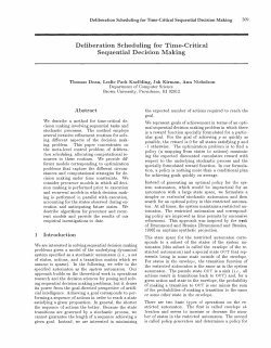 Deliberation Scheduling for Time-Critical Sequential
