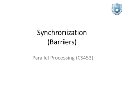 Synchronization (Barriers)