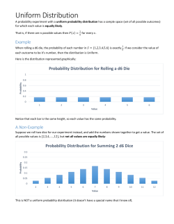 Uniform Probability Distribution