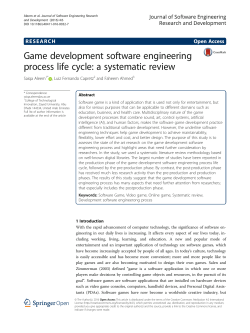 Game development software engineering process life cycle: a
