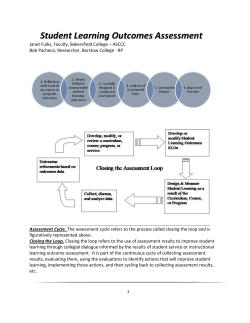 Student Learning Outcomes Assessment