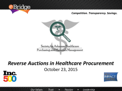 Reverse Auctions in Healthcare Procurement