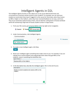 Intelligent Agents in D2L