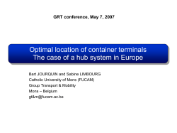 Inter-modal freight terminal locations in Europe a strategic model
