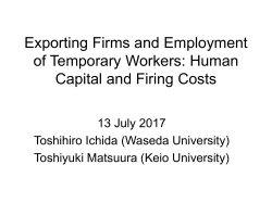 Exporting Firms and Employment of Temporary Workers: Human