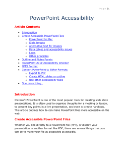 PowerPoint Accessibility guidelines