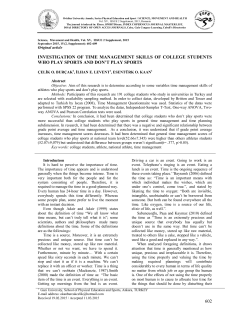 602 investigation of time management skills of college students who