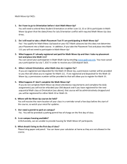 Math Move Up FAQ