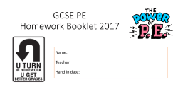 Homework Booklet 2017