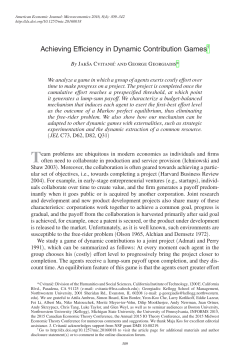 Achieving Efficiency in Dynamic Contribution Games