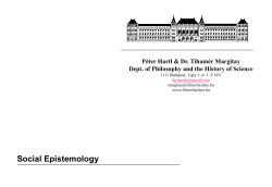 Social Epistemology