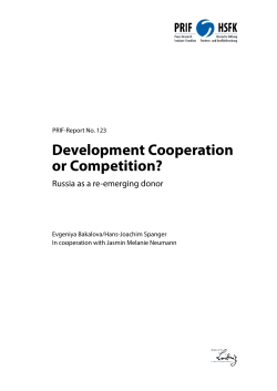 Development Cooperation or Competition?