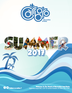 2017 Summer Program Brochure