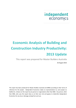 Economic Analysis of Building and Construction Industry