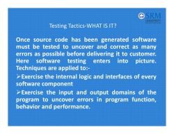 BASIS PATH TESTING
