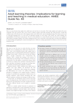 Adult learning theories