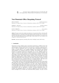 Non-Monotonic-Offers Bargaining Protocol