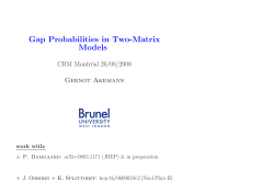 Gap Probabilities in Two