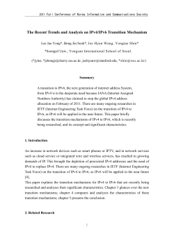 The Recent Trends and Analysis on IPv4/IPv6 Transition Mechanism