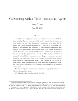 Contracting with a Time-Inconsistent Agent