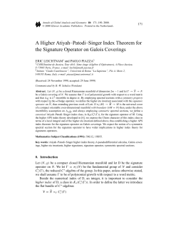 Singer Index Theorem for the Signature Operator on
