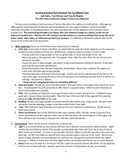 Environmental Enrichment for Confined Cats