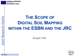 The scope of the digital soil mapping within the ESBN and JRC