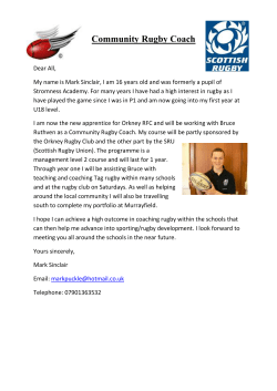 Community Rugby Coach
