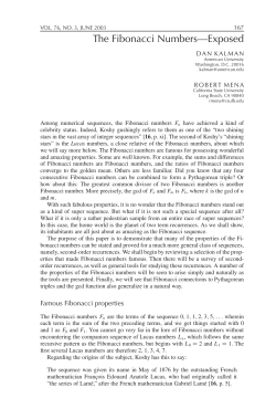 The Fibonacci Numbers&mdash;Exposed