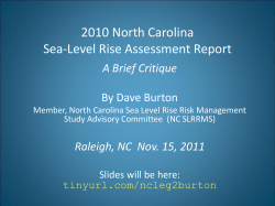 2010 North Carolina Sea-Level Rise Assessment