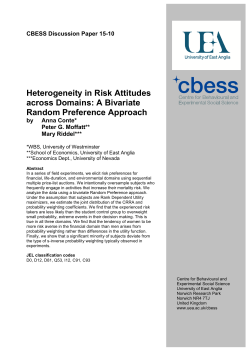 Heterogeneity in Risk Attitudes across Domains: A Bivariate