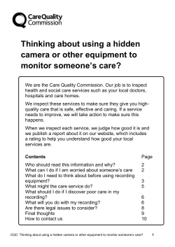 Thinking about using a hidden camera or other equipment to