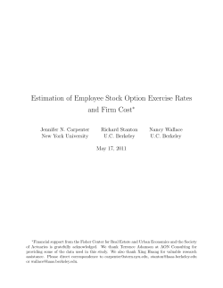 Estimation of Employee Stock Option Exercise Rates and Firm Cost