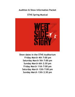 the Audition Information Packet. - Susquehanna Township School