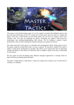 This game is a turn based strategy game. It is set