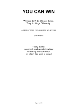 HOW TO WIN - University of Missouri