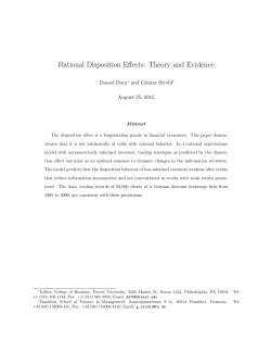 Rational Disposition Effects: Theory and Evidence