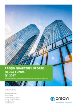 PREQIN QUARTERLY UPDATE: HEDGE FUNDS Q1 2017