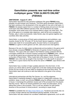 GamoVation presents new realtime online multiplayer game "FISH